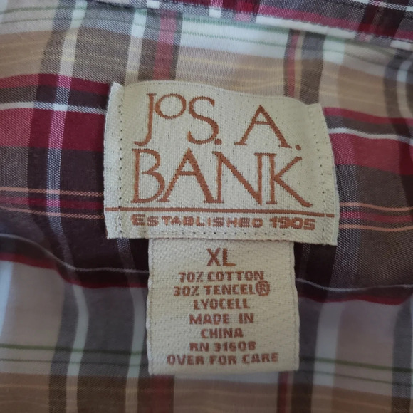 Jos A Bank Tartan Plaid Button Down Shirt - Picture 6 of 8